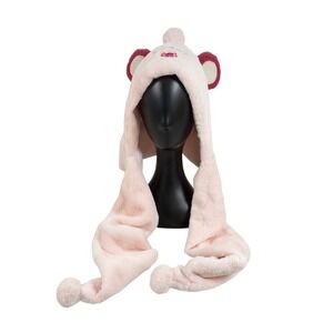 Miniso Lotso Bear Hat Scarf Pink Disney Pixar Plush Kids Adult